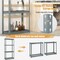 Costway 1/2/3/4 PCS 4-Tier Metal Shelving Unit Heavy Duty Wire Storage Rack with Anti-slip Foot Pads Grey